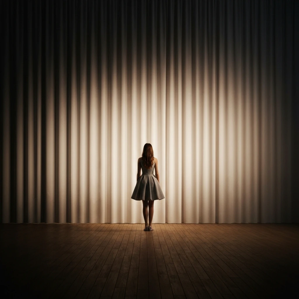 Soft curtain wash with ambient lighting