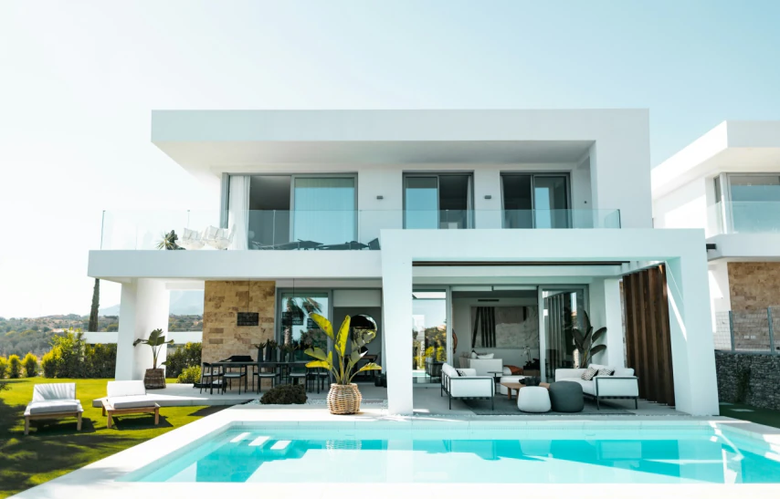 Exterior painting on a house