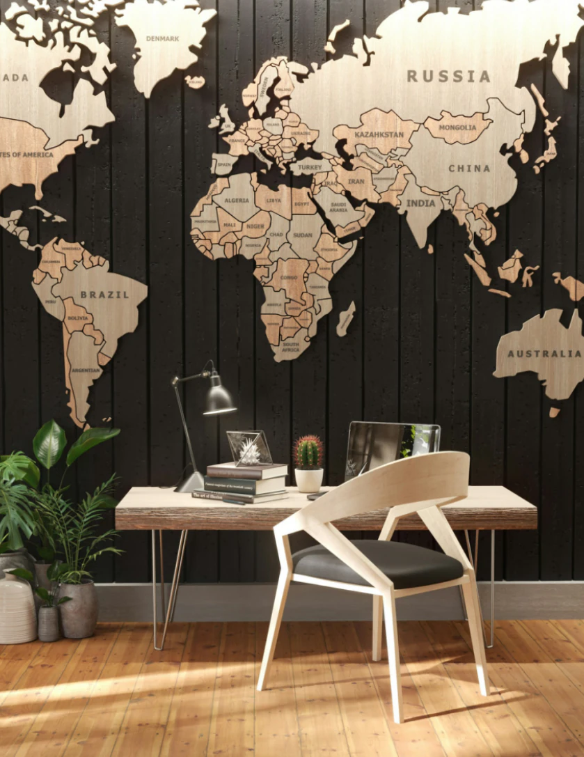 Polished wood finish